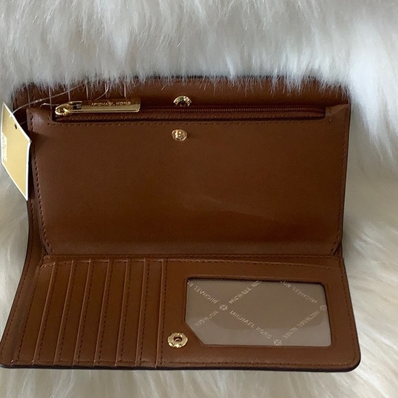 NWT Michael Michael Kors Vanilla Leather Jet Set Large Continental Wallet - Picture 6 of 14
